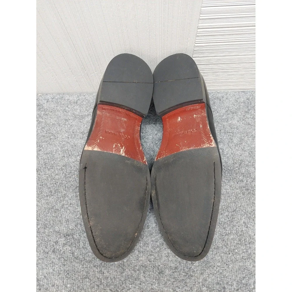 Cole Haan Men Dress Shoes 12M Black Lace Up Round Toe Comfort Logo Formal Wear